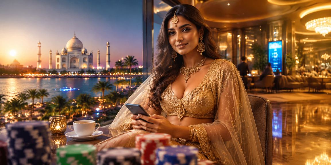 Tourists in Agra enjoying mobile payments and betting using 8208 app near Taj Mahal